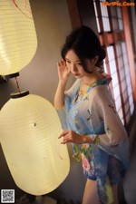 Coser @ 抖 娘 - 利 世: 水蓝 和服 (30 photos)